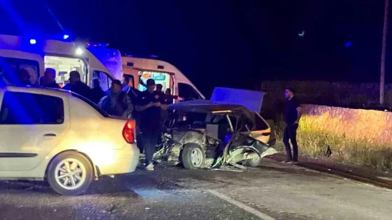Elazığ-Keban karayolu Cip köyü mevkiinde otomobil ile traktörün çarpıştığı kazada