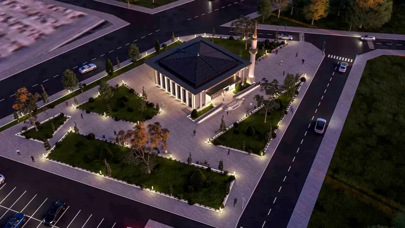 Melikgazi Belediyesi'nin İldem Bölgesi'ne kazandırdığı Hüseyin Özal Cami, yaz sonunda