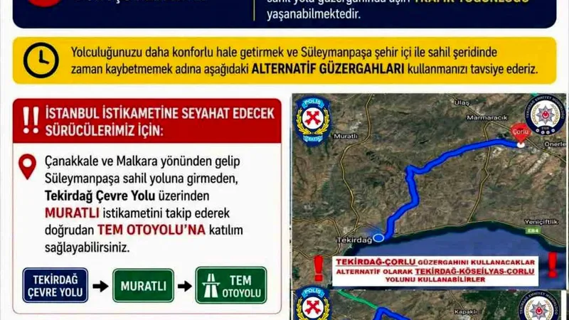 Tekirdağ İl Emniyet Müdürlüğü, Kurban Bayramı tatili dönüşü için kent