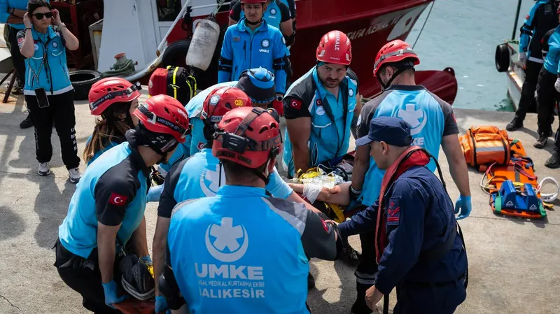 Balıkesir, Çanakkale ve Manisa UMKE ekiplerinin katıldığı bölgesel tatbikatta deprem