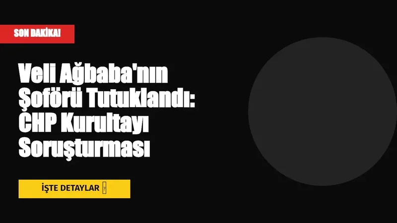CHP Malatya Milletvekili Veli Ağbaba'nın makam şoförü Gaffar Çiçek, İstanbul