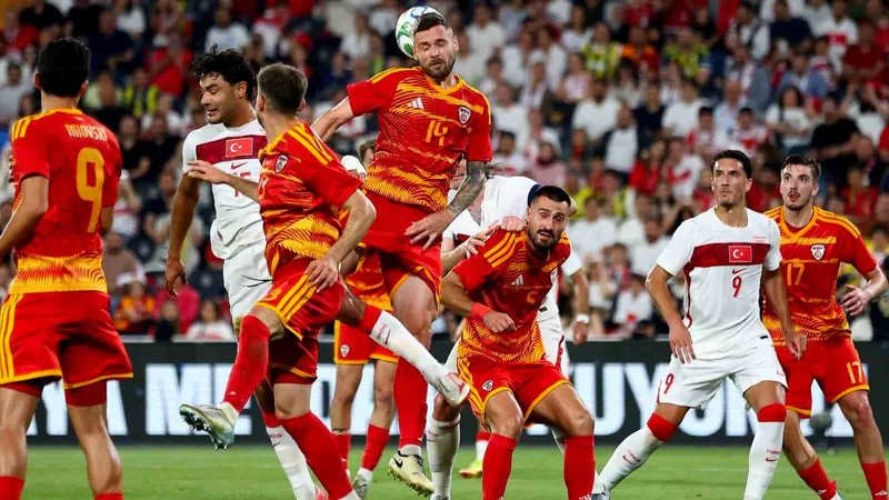 A Milli Futbol Takımı, hazırlık maçında Kuzey Makedonya'yı 2-0 mağlup