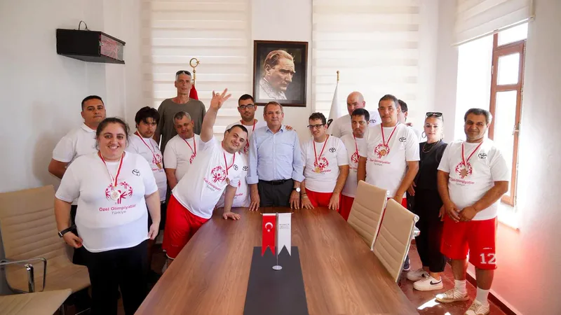 Ayvalık Belediyesi Özel Çocuklar Eğitim Evi bünyesindeki 11 özel sporcu,