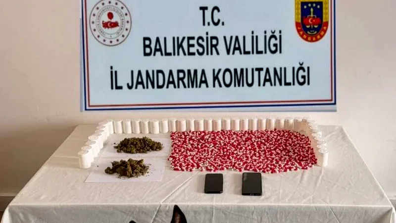 Balıkesir İl Jandarma Komutanlığı'nın 12 ilçede gerçekleştirdiği uyuşturucu operasyonunda 33