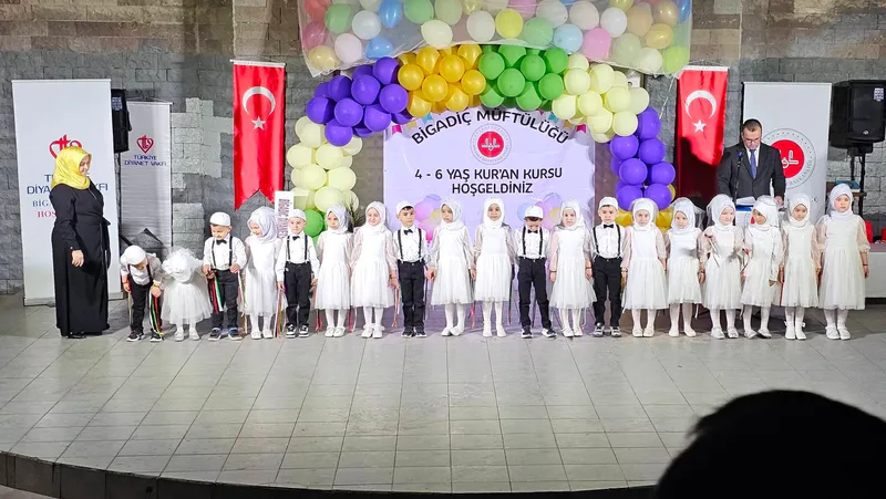 Bigadiç İlçe Müftülüğü bünyesindeki 4-6 yaş Kur'an kursları öğrencileri için