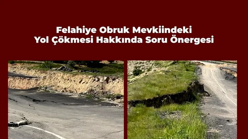 MHP Kayseri Milletvekili Baki Ersoy, Felahiye Obruk mevkiinde çöken ve