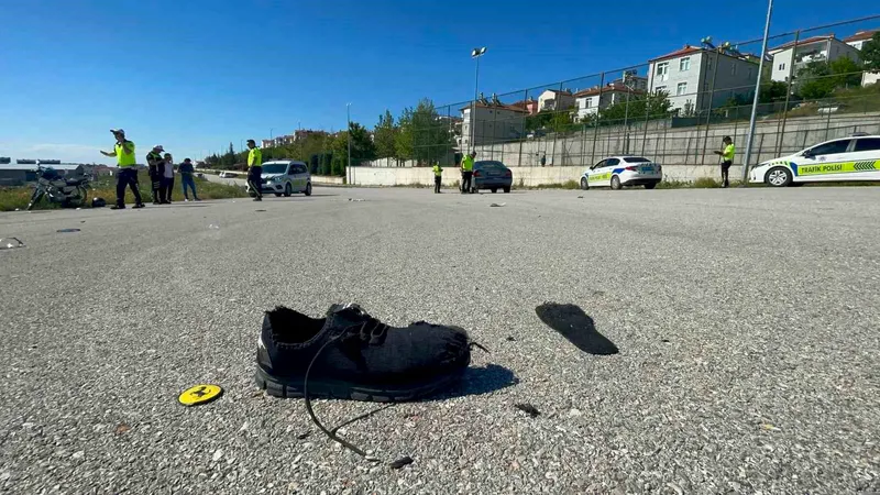 Karaman'da otomobil ile motosikletin çarpışması sonucu motosiklet sürücüsü Süleyman Türk