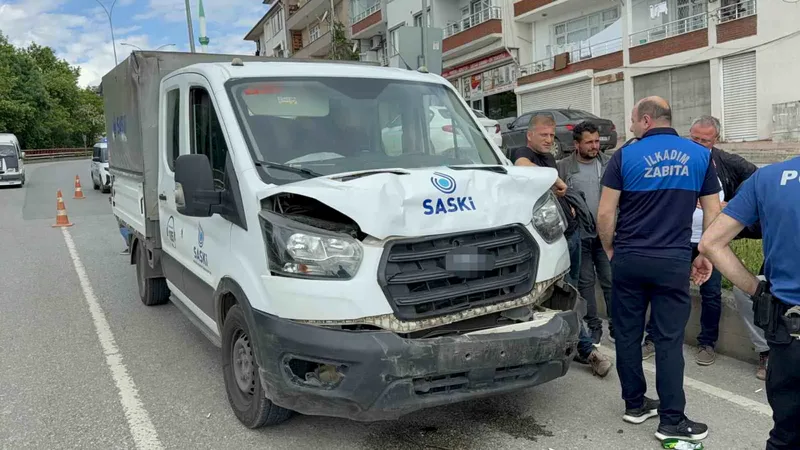 Samsun'un İlkadım ilçesinde meydana gelen trafik kazasında kamyonet sürücüsü yaralandı.