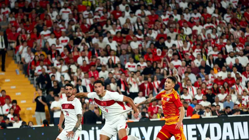 A Milli Futbol Takımı, hazırlık maçında Kuzey Makedonya'yı 4-0 mağlup