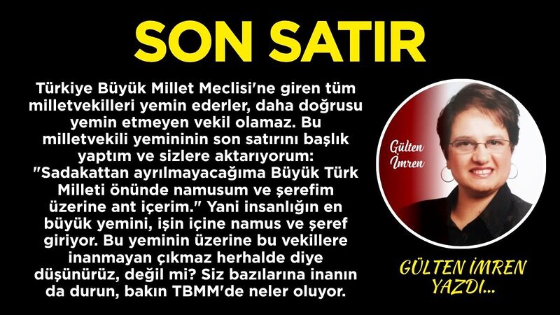 &nbsp; Türkiye Büyük Millet Meclisi’ne giren tüm milletvekilleri yemin ederler,