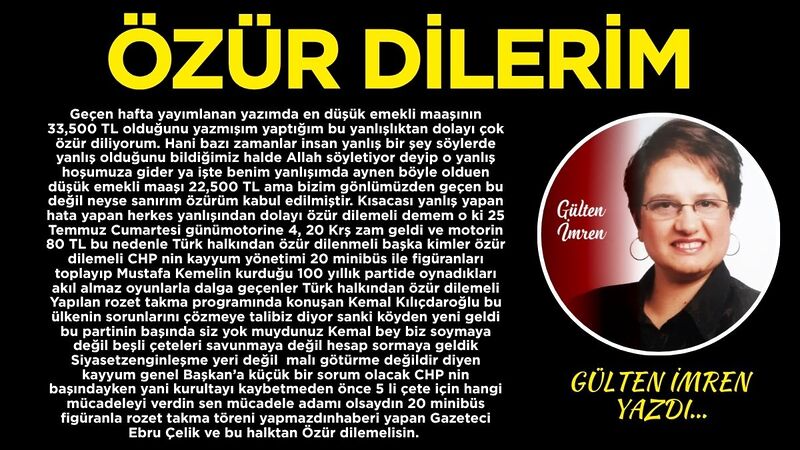 Geçen hafta yayımlanan yazımda en düşük emekli maaşının 33,500 TL