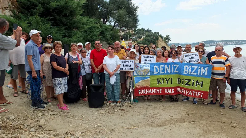 Balıkesir'in Burhaniye ilçesine bağlı Pelitköy Mahallesi sahilinde özel bir şirketin