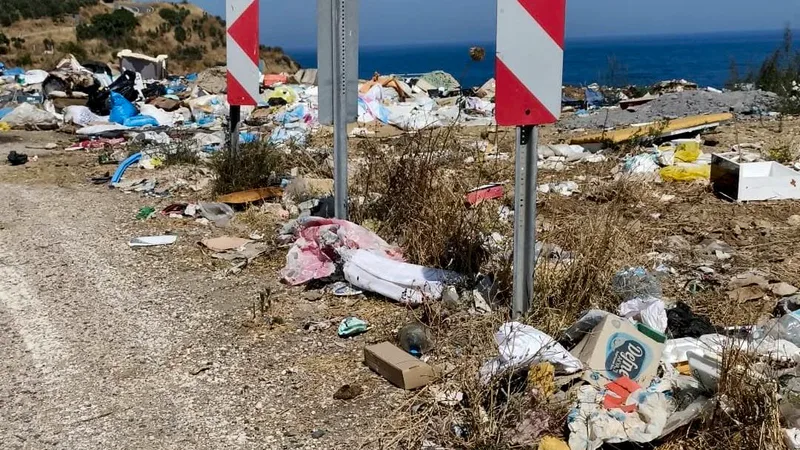 Erdek ilçesinde Kapıdağ Yarımadası'nın yol kenarları ve falezlerinde biriken inşaat