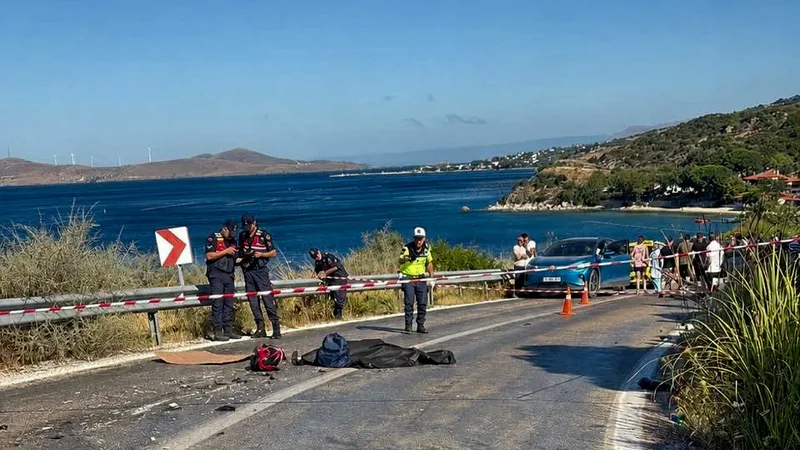 Erdek ilçesine bağlı Ocaklar-Narlı yolunda motosikletin vidanjöre çarptığı kazada 19