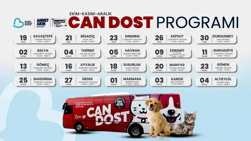 Balıkesir Büyükşehir Belediyesi'nin Can Dost Yerinde Hayvan Bakım ve Tedavi