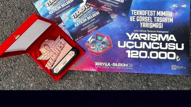 Balıkesir Üniversitesi Mimarlık Fakültesi öğrencileri, TEKNOFEST 2026 kapsamında Şanlıurfa'da düzenlenen
